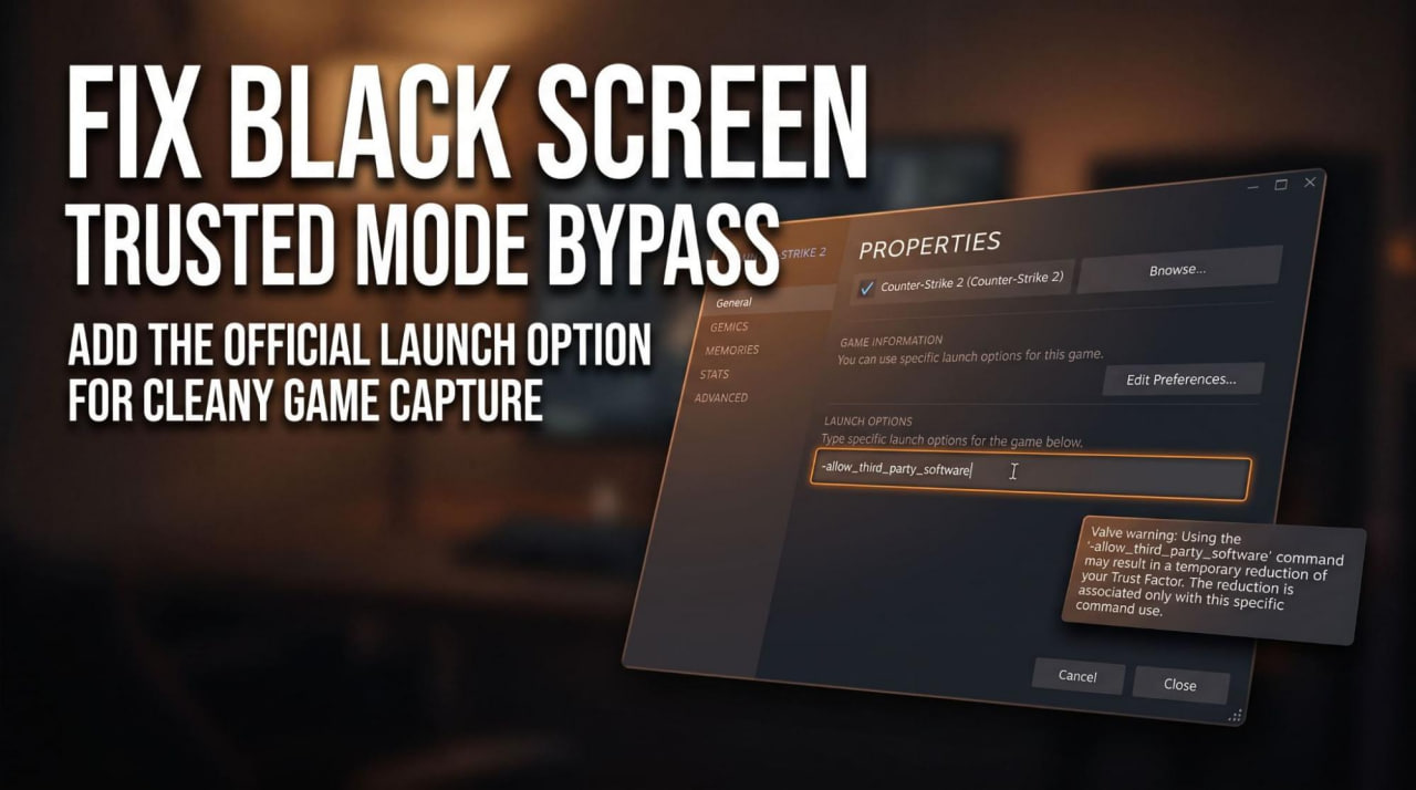 How to Capture CS2 in OBS